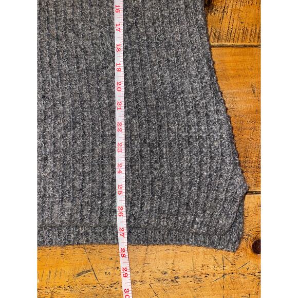 Womens Eddie Bauer Dark Gray‎ Chunky Knit Lambs Wool Camel Hair Cozy Sweater S - Picture 6 of 7